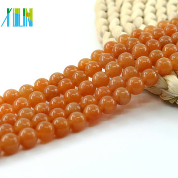 L-0140 Natural Red Round Aventurine light red beads aventurine gemstone round aventurine stone